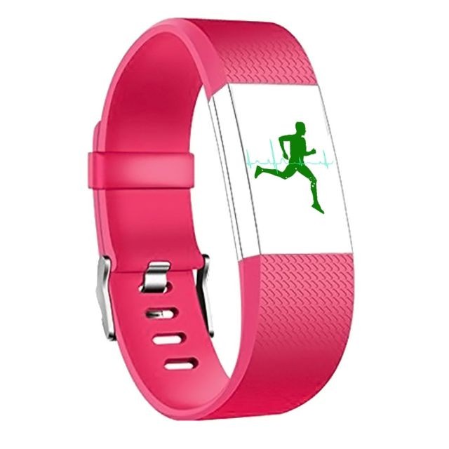Wewoo - Bracelet pour montre connectée Dragonne sport ajustable carrée FITBIT Charge 2taille S10,5x8,5cm rouge Wewoo  - Objets connectés