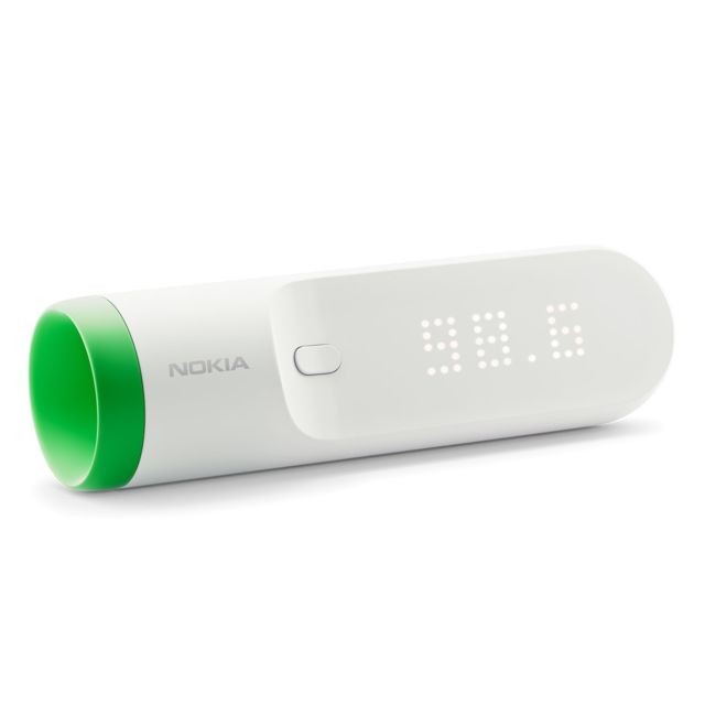 Nokia - Thermomètre connecté - NKTHERMO - Blanc et vert - Santé et bien être connectée