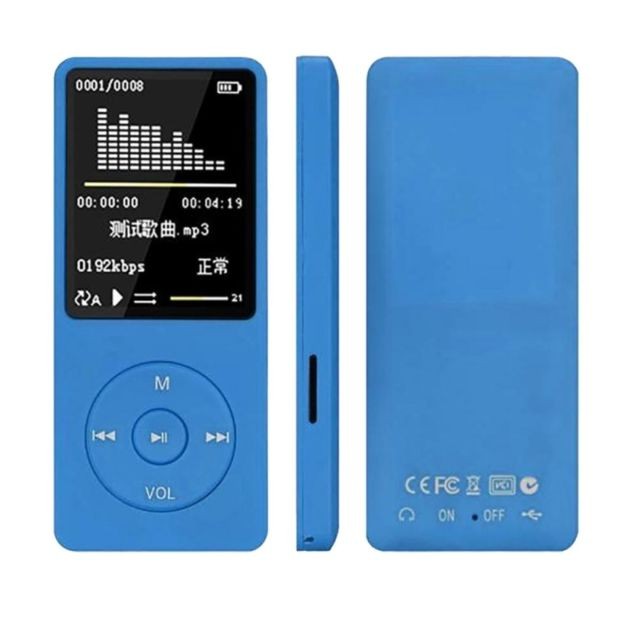 Wewoo - Lecteur MP3 Mode Portable Ecran LCD Radio FM Jeux Vidéo Film MP3 MP4 Mini Walkman, Capacité de la mémoire: 4 Go (Bleu) - Lecteur MP3 / MP4 Wewoo