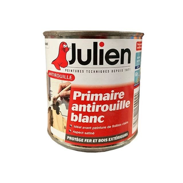 Julien - JULIEN Primaire Antirouille Blanc - Peinture extérieure