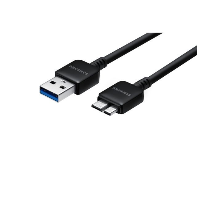 Samsung - Câble Data ET-DQ11Y1BE Micro USB 3.0 Noir Origine Samsung 1.5 M Pour Galaxy Note 3 / Galaxy S5 - Samsung