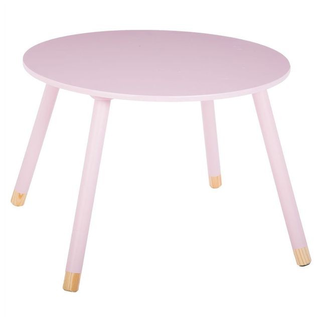 Tables à manger Atmosphera, Createur D'Interieur Table douceur rose pour enfant en bois Ø60cm
