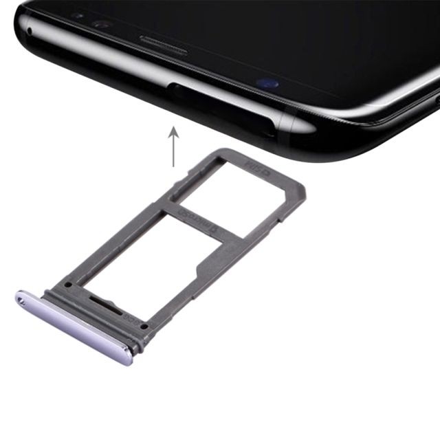 Wewoo - Tiroir de Carte SIM gris pour Samsung Galaxy S8 SIM + Micro SD / SIM Plateau orchidée pièce détachée Wewoo  - Autres accessoires smartphone