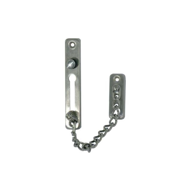 Verrou, cadenas, targette marque generique Entrebailleur de porte avec chaine - finition inox brossé