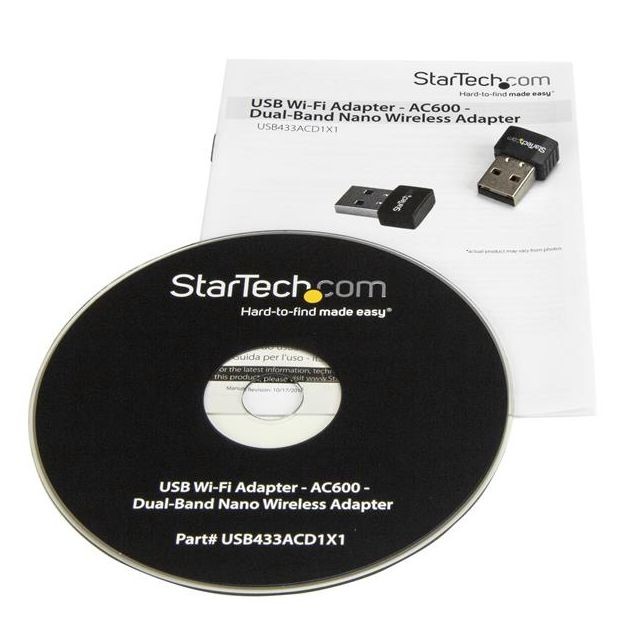 Carte réseau StarTech.com Adaptateur USB WiFi - AC600 - Adaptateur réseau sans fil nano bi-bande