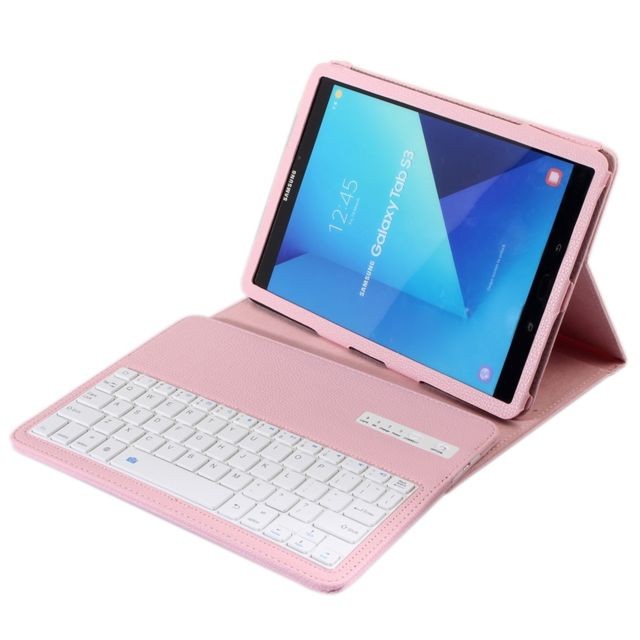 Wewoo - SA860 pour Galaxy Tab S6 10,5 pouces T860 / T865 Litchi Texture détachable étui en cuir clavier Bluetooth avec fonction de support rose Wewoo  - Clavier