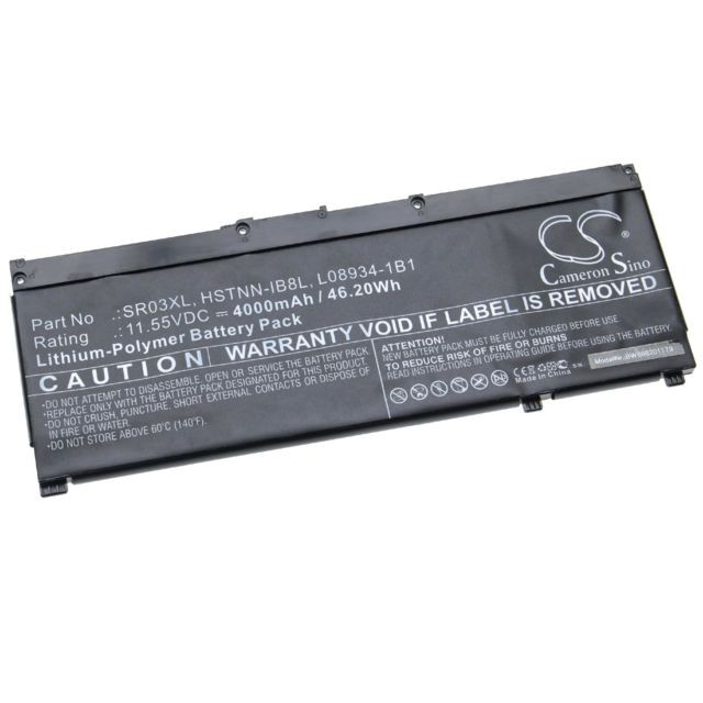 Vhbw - vhbw batterie compatible avec HP Pavilion 15-CX0075TX, 15-CX0076TX laptop (4000mAh, 11.55V, Li-Polymère, noir) Vhbw  - Batterie PC Portable