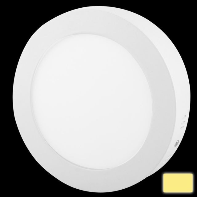 Wewoo - Dalle LED blanc Lumière ronde de panneau chaud de 12W LED, flux lumineux: 860lm, diamètre: 17.5cm Wewoo - Plafonnier LED Plafonniers