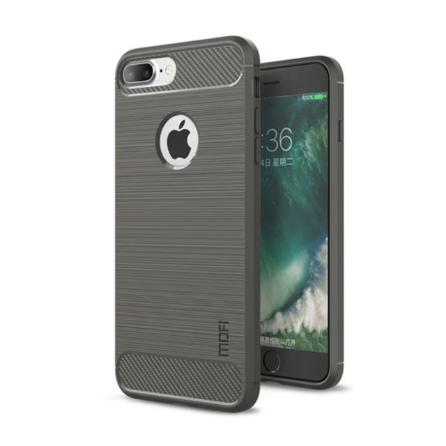 marque generique - Coque en TPU fibre de carbone gris pour votre Apple iPhone 8 Plus 5.5 inch marque generique  - Autres accessoires smartphone