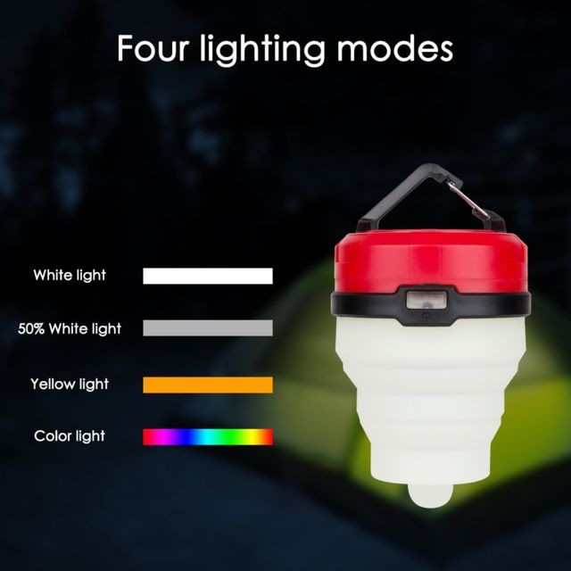 Wewoo 2 PCS Portable Urgence Camping Lantern Tente Lumière Douce Suspension Extérieur 5 LED Ampoule Bleu