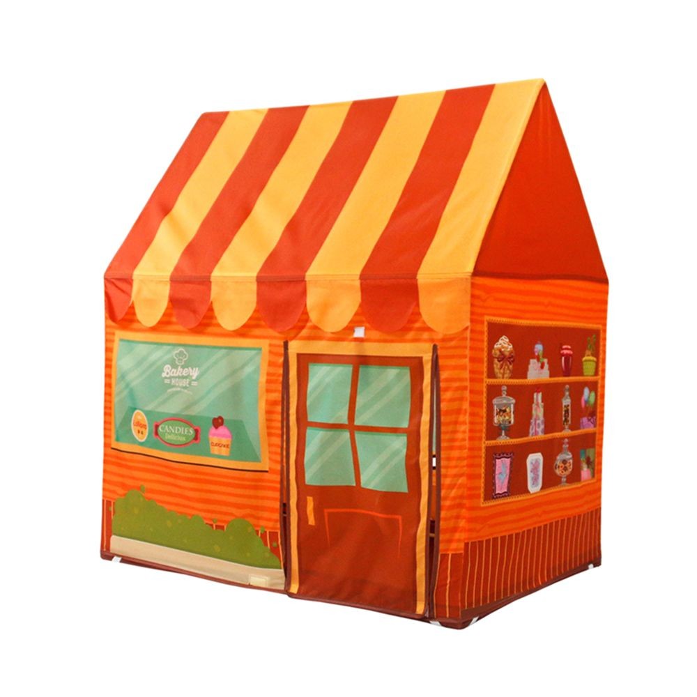 marque generique pliage pop up playhouse maison de jeu tente enfants jouet d'intérieur orange
