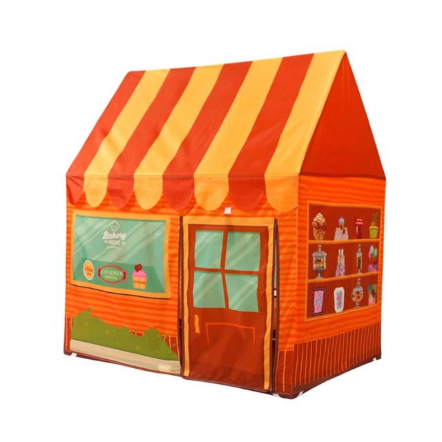 marque generique - pliage pop up playhouse maison de jeu jeu tente enfants jouet d'intérieur orange - Maisonnettes, tentes