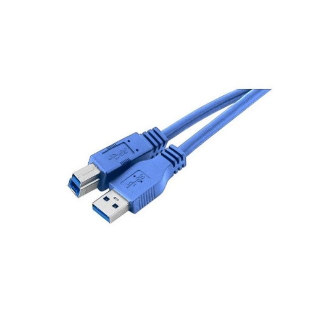 Connectland - Câble USB 3.0 type A Mâle type B Mâle Imprimante Scanner Haut Débit V3 Bleu 80cm - Connectland