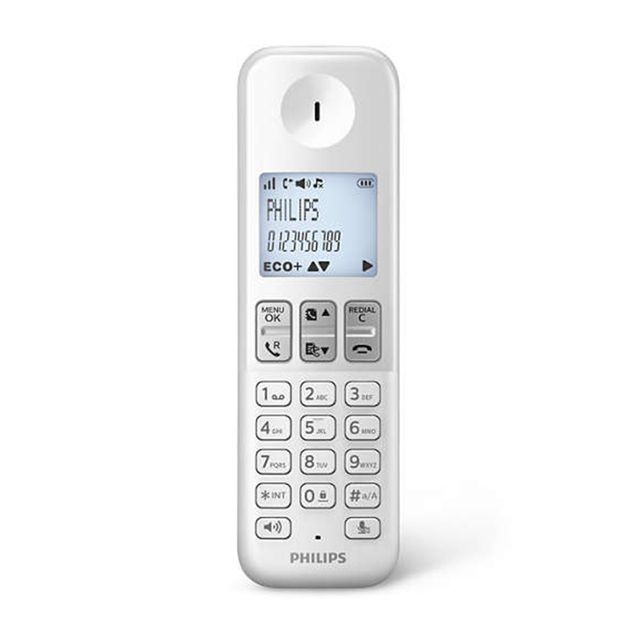 Philips Téléphone fixe sans fil Sans Répondeur D2301W/FR