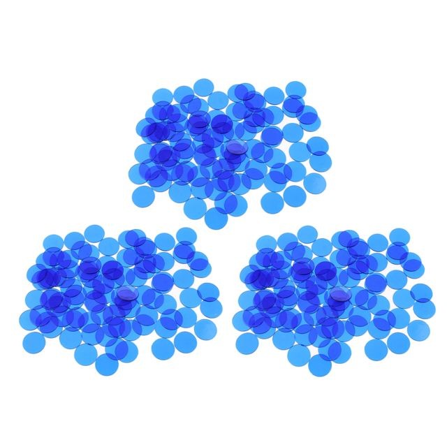 marque generique - 300x Jeu De Bingo Professionnel Compteurs De Couleur Transparents Marqueur En Plastique Bleu marque generique  - Bingo bingo
