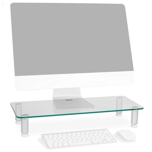 Duronic - DM052-1 Réhausseur d'écran / Support en verre pour écran d'ordinateur ou ordinateur portable ou écran TV (56 x 24 cm) - Accessoires Bureau