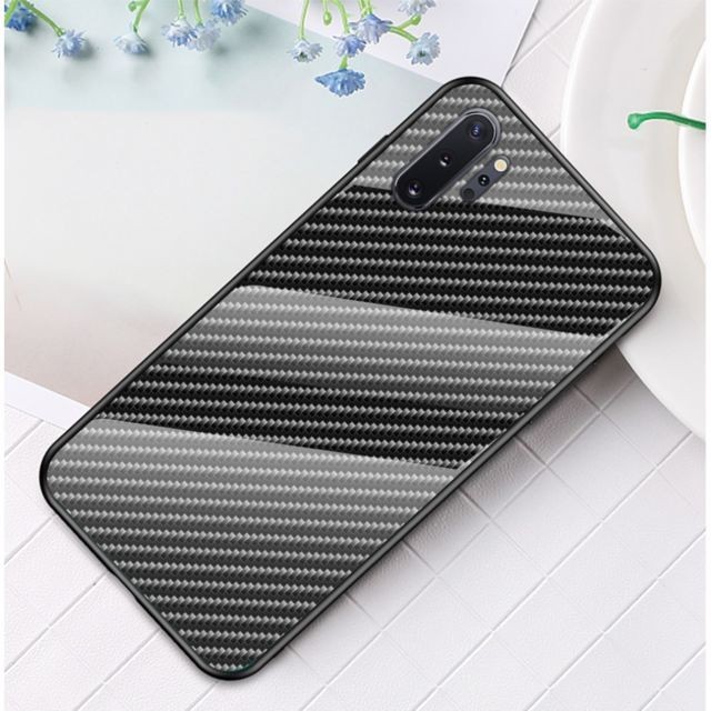 marque generique - Coque en TPU peau de fibre de carbone noir pour votre Samsung Galaxy Note 10 Plus/10 Plus 5G marque generique  - Coque, étui smartphone