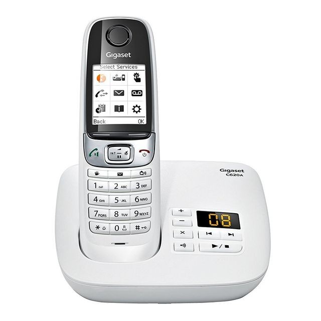 Téléphone fixe filaire Gigaset Téléphone C620A - Blanc