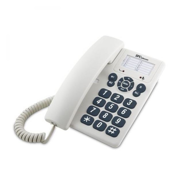 Spc - SPC 3602B Telefono ORIGINAL 3M ML LCD Blanco Spc   - Spc