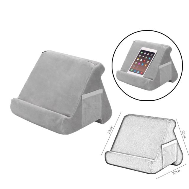 marque generique - Supports D'oreiller Pour Tablette IPad Book Reader Holder Rest Cushion Grey - Literie de relaxation