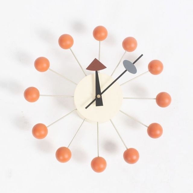 Wewoo - Horloge murale Orange Fond élégant Minimalis boules circulaires bonbons Creative Décoration Ferris Wheel Clock Wewoo  - Horloges, pendules Orange