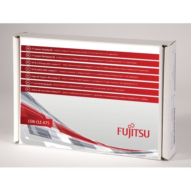 Fujitsu - Fujitsu CON-CLE-K75 kit de nettoyage pour ordinateur Chiffons secs de nettoyage d'équipement électronique Scanners - Fujitsu