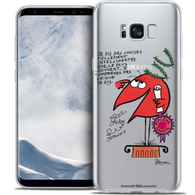 Caseink - Coque Housse Etui Samsung Galaxy S8+/ Plus (G955) [Crystal Gel HD Collection Les Shadoks ? Design Intelligent - Souple - Ultra Fin - Imprimé en France] Caseink  - Etui galaxy s8