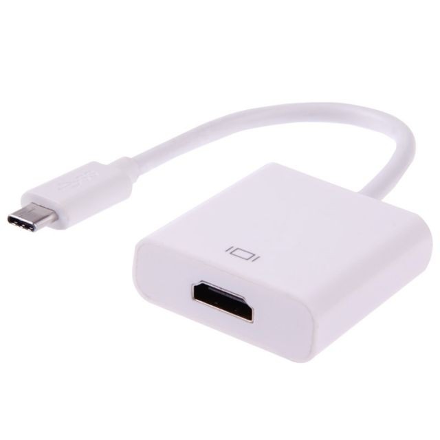 Wewoo -Câble blanc pour Macbook 12 pouces / Chromebook Pixel 2015, longueur: 15cm USB-C / Type-C 3.1 mâle vers HDMI adaptateur femelle Wewoo  - Câble USB HDMI Câble HDMI