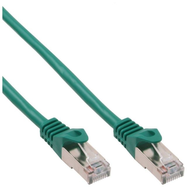 Inline - Câble patch, S-FTP, Cat.5e, vert, 15m, InLine® Inline  - Cable rj45 15m