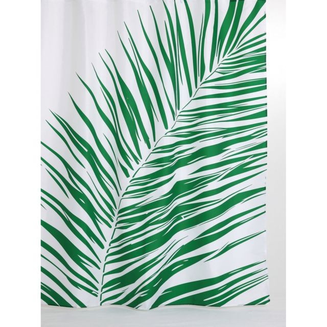 Allibert - Rideau de douche tropical Walden - 180 x 200 cm - Blanc - Salle de bain, toilettes Allibert