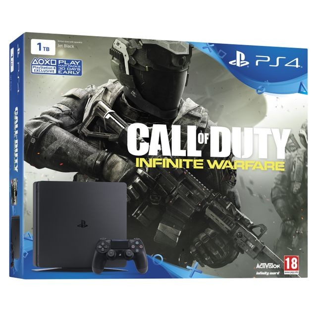 Console retrogaming Sony Pack Nouvelle PS4 1To Jet Black + COD IW
