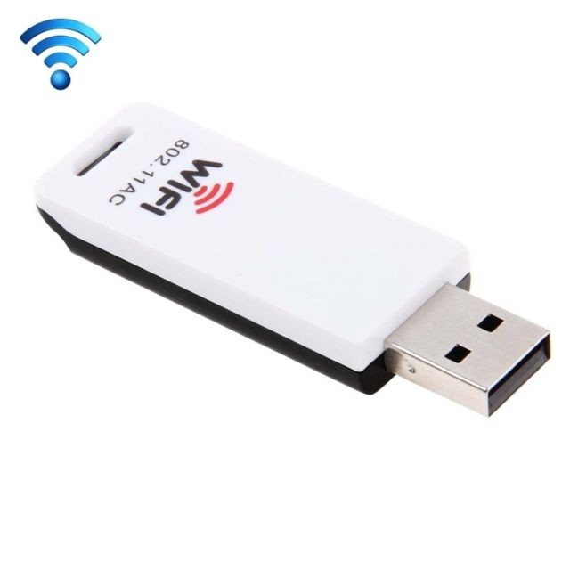 Wewoo - Clé Wifi USB sans fil USB WiFi 2.4GHz / 5GHz Dual-Band Support 802.11ac Wewoo  - Carte wifi Carte réseau