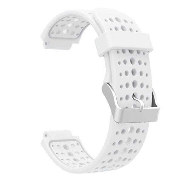 marque generique - Bracelet en silicone trous ronds blanc pour votre Garmin Forerunner 220/230/235/620/630 marque generique  - Montre et bracelet connectés