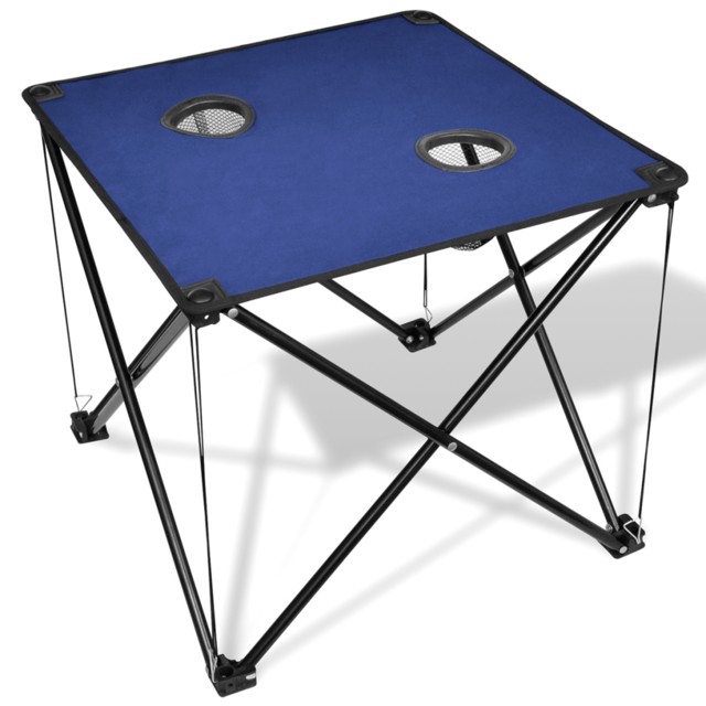 Vidaxl - vidaXL Table de camping pliante bleue Vidaxl  - Ensembles tables et chaises Carrée