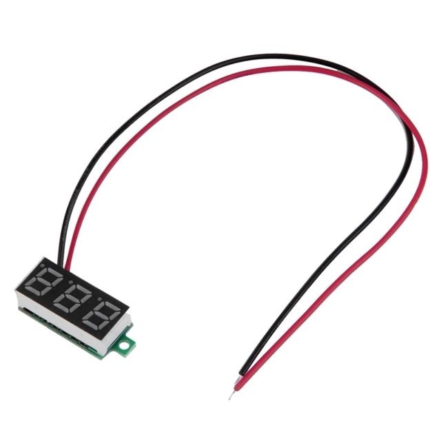 Wewoo Voltmètre Tensiomètre numérique 10 PCS 0,36 pouces à 2 fils, Affichage couleur, Tension de mesure: DC 2.5-30V (Rouge)