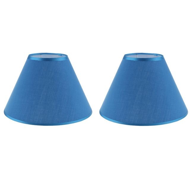 marque generique -2x Abat-jour Lampe de table Abat-jour Lampe de chevet Lampe de chevet Abat-jour bleu marque generique  - Luminaires