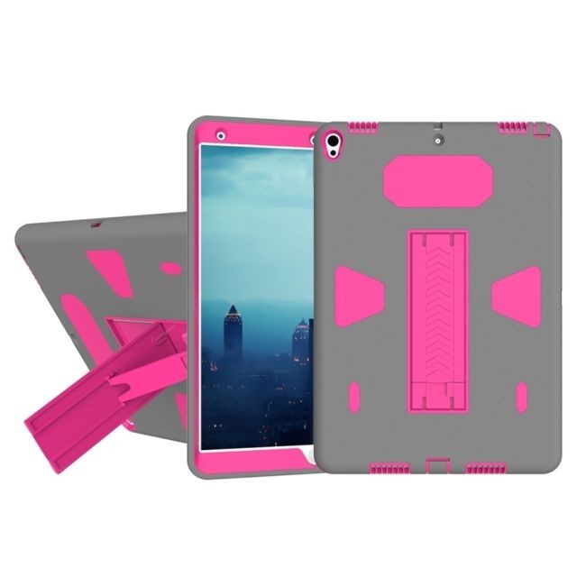 Wewoo - Coque Magenta et gris pour iPad Pro 10.5 pouces PC + Silicone Antichoc Housse de protection arrière avec support + Wewoo  - Accessoire Tablette