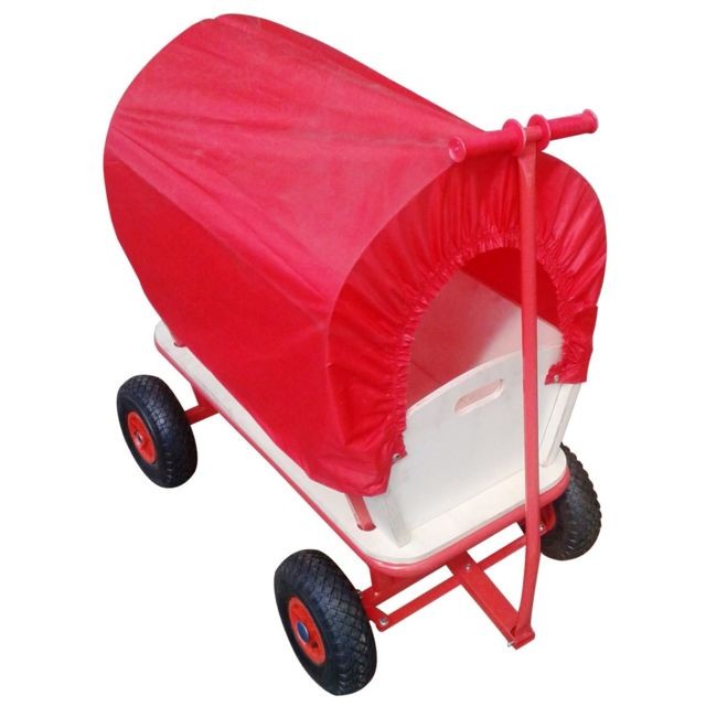 Varanmotors - Chariot Wagon pour Enfant, chariot de transport en bois avec bâche, Charge 180Kg Max. - Varanmotors