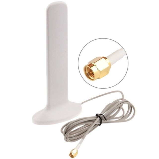 Antenne WiFi Wewoo Antenne blanc intérieure 4G SMA mâle 4G de haute qualité, longueur de câble: 2m, taille: 17cm x 8,3cm x 5cm
