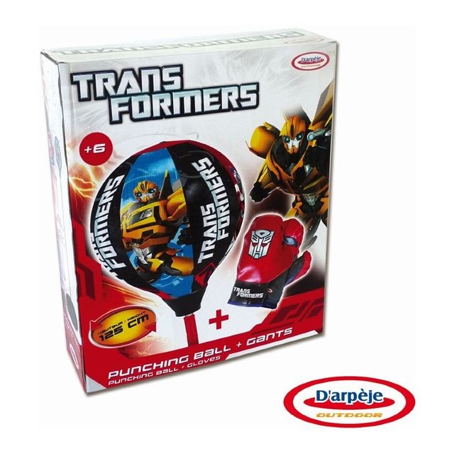 Jeux de balles Transformers TRANSFORMERS - Punching ball sur Socle avec Gants - OTRA09