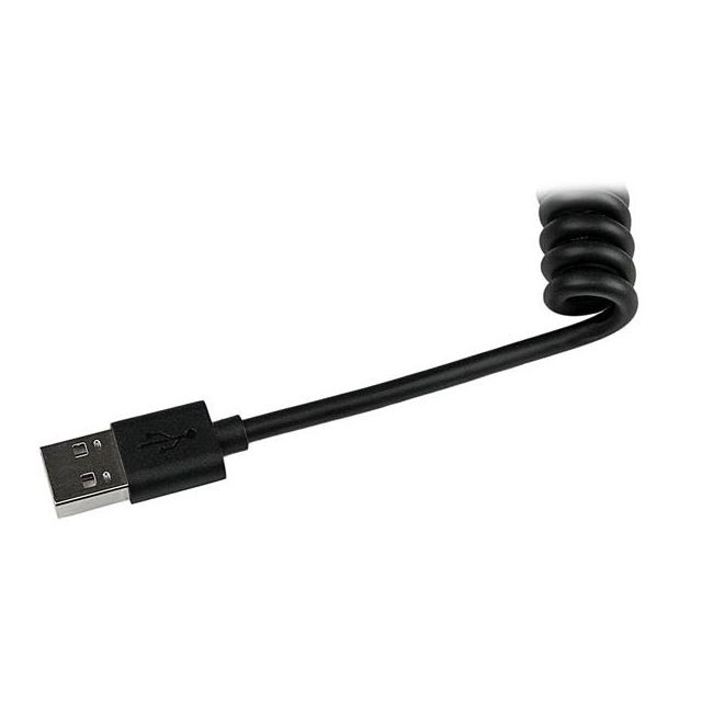 Câble Lightning StarTech.com Câble Apple Lightning en Spirale vers USB pour iPhone / iPod / iPad - 60 cm Noir