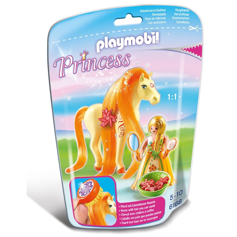 Playmobil Playmobil PRINCESS - Princesse Mimosa avec cheval à coiffer - 6168