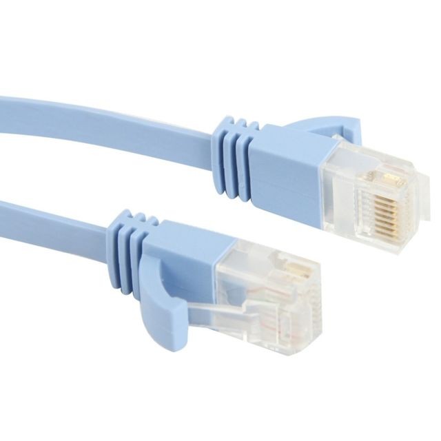 Wewoo - Câble LAN réseau Ethernet plat bleu bébé CAT6a ultra-plat, longueur: 2 m Wewoo  - Câble RJ45