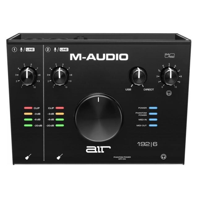 M-Audio - M-Audio AIR192X6 - Interface audio USB MIDI - 2 entrées / 2 sorties - Entrees