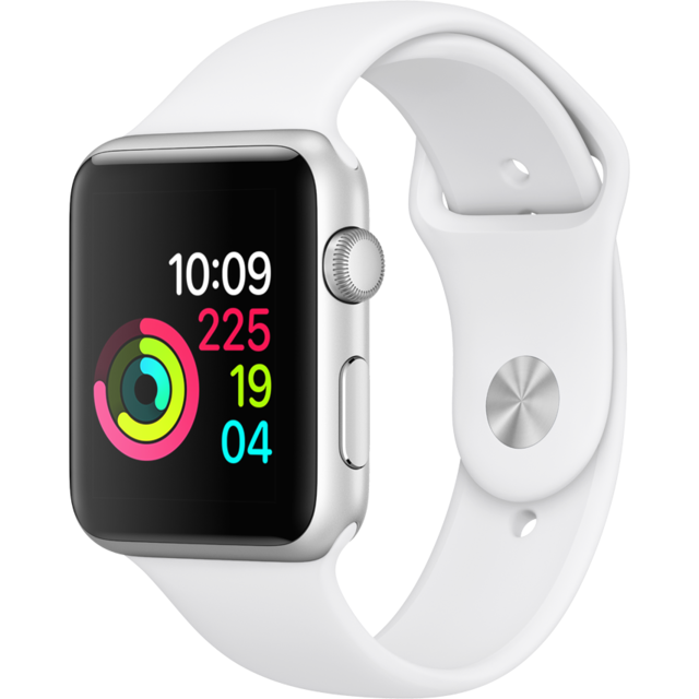 Apple Watch Apple Watch 1 42 - Alu argent / Bracelet Sport blanc