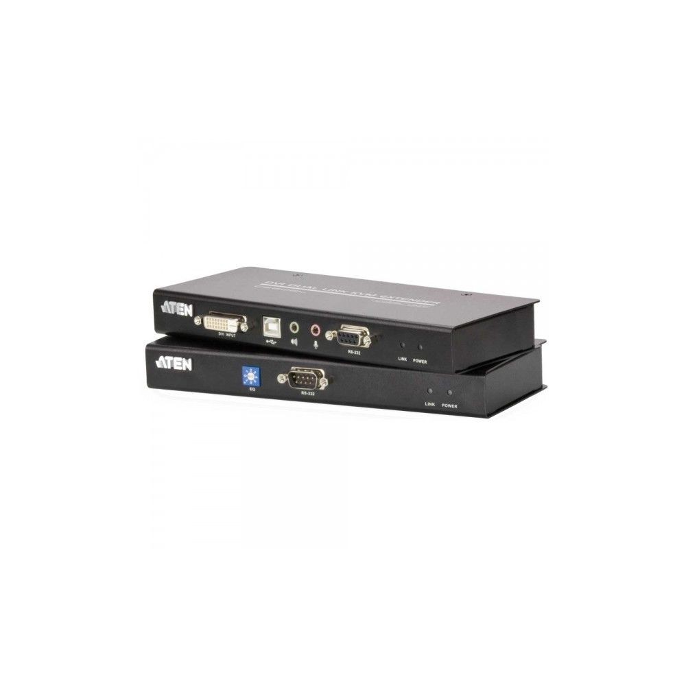 Aten Extension de console Aten CE600, DVI Single Link + Clavier / Souris USB + Audio + Kit d'extension RS232, jusqu'à 60m