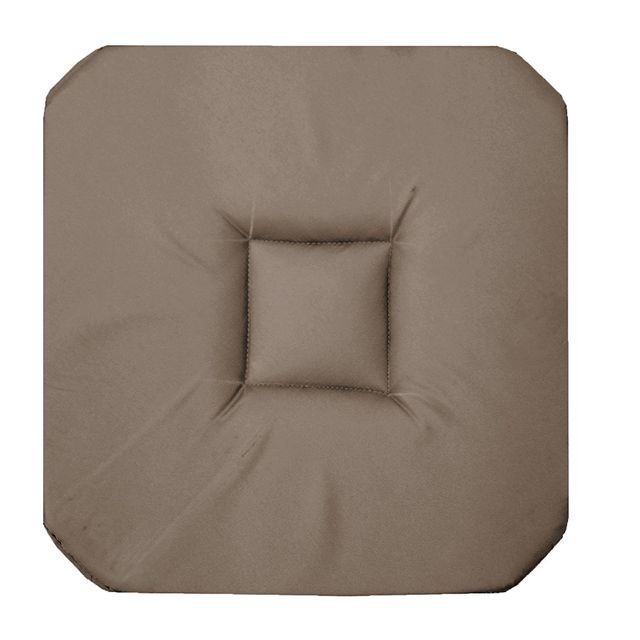 Douceur D'Interieur - Coussin galette de chaise 4 rabats 36 x 36 cm noisette panama - Housses canapés, chaises