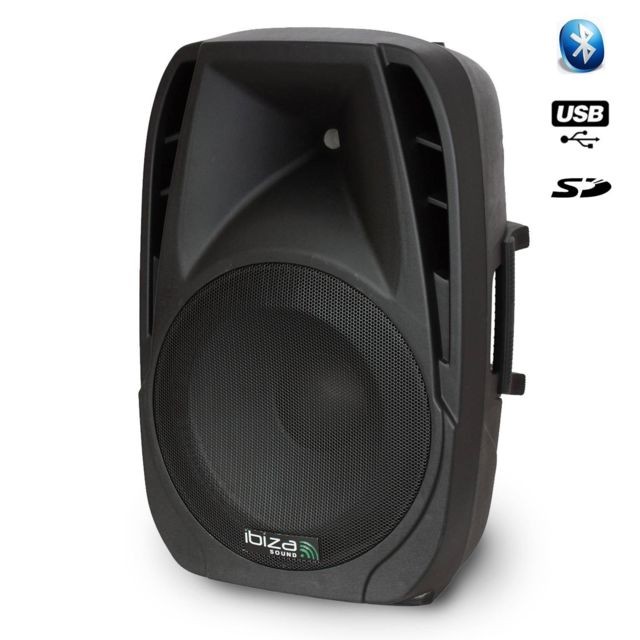 Ibiza Sound Système Actif Amplifié 900W Paire d'enceintes Sonorisation Musiciens DJ USB Bluetooth MP3 + PIEDS