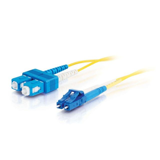 Cables To Go - C2G 85586 câble de fibre optique 1 m OFNR LC SC Jaune Cables To Go  - Câble et Connectique Optique