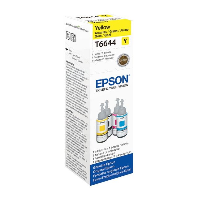Epson - T6644 Yellow - Bouteille d'encre EcoTank  70ml (WE) - Epson